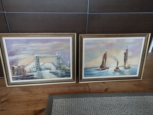Tower bridge and - tower, barges