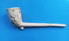 Antique Victorian Decorated Clay Pipe Manx Three Legs c.1880 Isle of Man