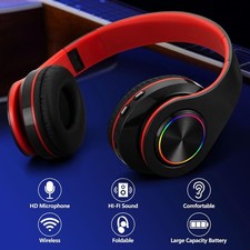 Wireless Bluetooth Headphones With Mic Noise Cancelling Headsets Stereo Sound