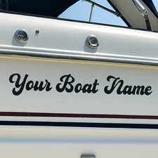 4x Personalised Boat Name Stickers Custom Vinyl Decals for Motorhome Kayak