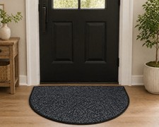 Grey half moon door rug - moon,