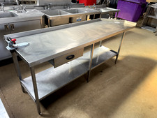 Stainless Steel Commercial Table (240cm) Read Description Re: Delivery | T79