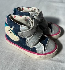 M&S Girls Unicorn Strap Trainers Shoes Size 5 Infants Baby Toddler Sneakers