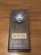 VINTAGE MOUNTED  1949 MERCEDES-BENZ 170S COUPE RADIATOR GRILLE ENAMEL BADGE