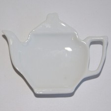 Ceramic Tea Bag Holder Teapot Shaped Tea Bag Coasters Used Tea Bag Storage Dish