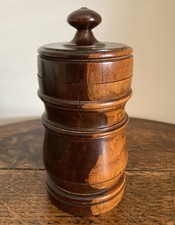 Victorian lignum vitae lidded