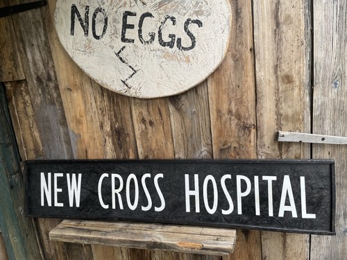 Vintage new cross hospital bus - hospital,
