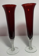 Vases -  Red Glass Vases On