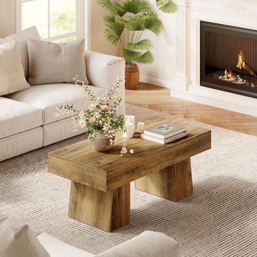 Rectangular wood coffee - coffee, table