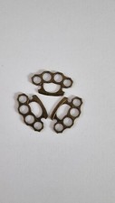 Brass knuckle duster pendant - brass,