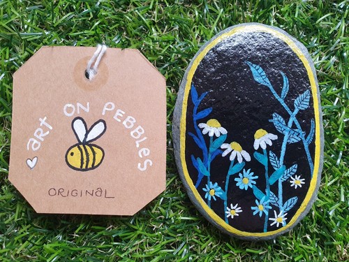Original hand painted pebble