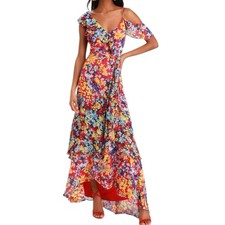 Lulus Radiant Ruby Red Floral