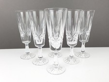6 x Rare Set Waterford Crystal Rosslare Champagne Glasses Flutes 20 cm H