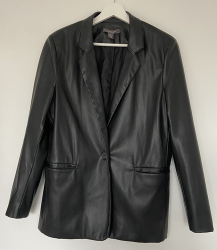 Black faux leather - black,