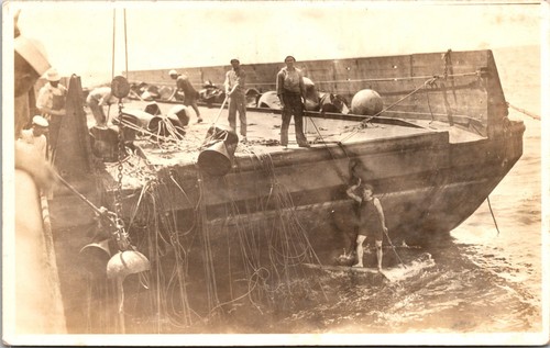 Rppc postcard men working - men, on