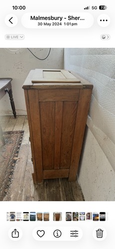 Vintage oak fridge - oak,