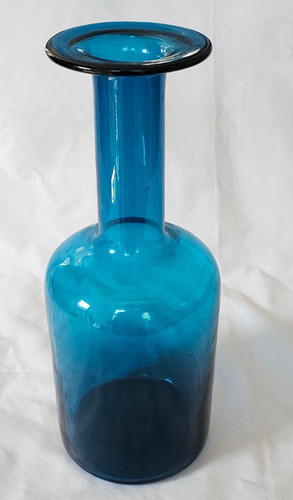 Large holmegaard blue gul - blue,