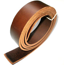 3.5mm Thick Italian Brown Veg Tan Leather Belt Straps 148cm - 58 inch long