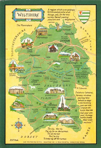 Map postcard british isles - map,