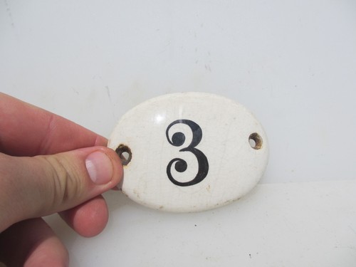 Vintage ceramic house number - house,