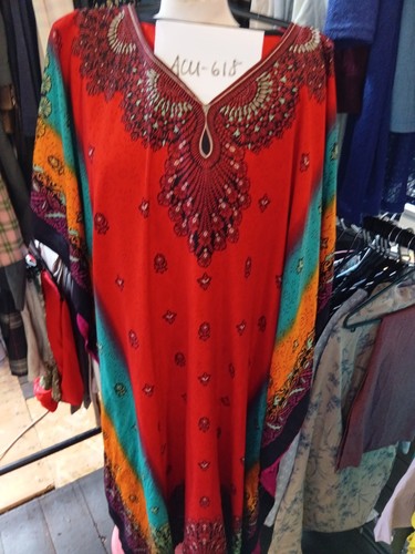 Vibrant red boho maxi - , kaftan