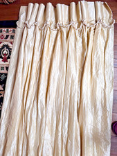 Crinkle Effect Door Curtain 105cm x 220cm Fully Lined for a door 80-90cm Wide 