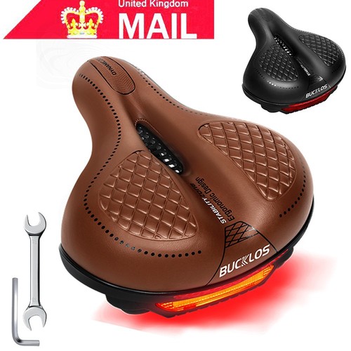 Bike saddle with light - light, widen
