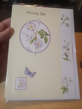 Lovely 'Missing You' Greetings Card - Bargain Prices - Free P&P *No Offers* 248