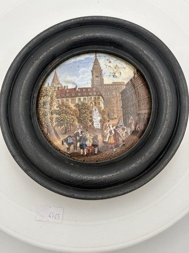 Antique framed prattware - antique,