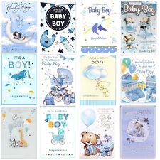 New Birth Baby Boy Son Congratulations Card Various Designs Quality FREE UK POST