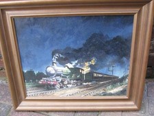 Alan King Great Western Railway Steam TraIn no 5000 Signed  Framed Oil Painting