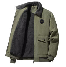 Mens Corduroy Coat Fleece
