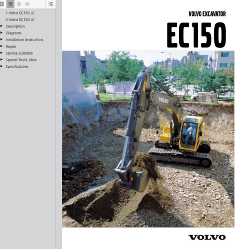 Volvo ec150 excavator - volvo, lc