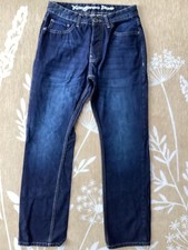 New Men’s Kangaroo Poo Dark Navy Blue Denim Jeans Straight Style Farrier W30 L30