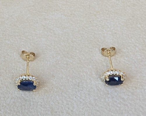 9ct yellow gold - sapphire, &