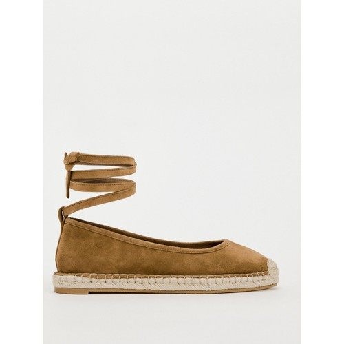 Zara tan suede ankle - suede, ankle-tie