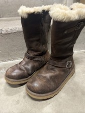 UGG Australia 1969 KENSINGTON Zip Leather Sheepskin Riding Size 6