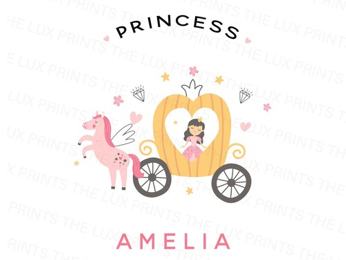 Personalised princess carriage - princess,