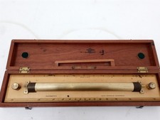 Nautical Rolling Ruler in Wooden Box with Drawing Instrument Set