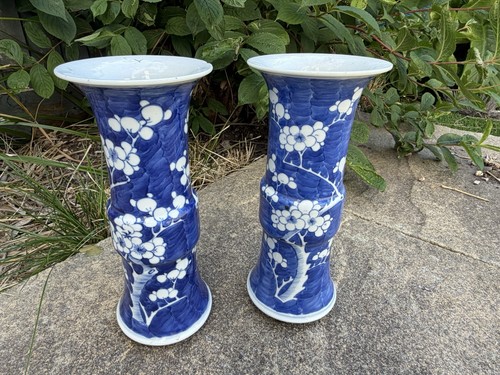 Pair chinese blue - chinese, white
