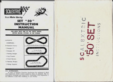 Vintage Scalextric Original Set 50 Instruction Manual & Original Envelope 1960s