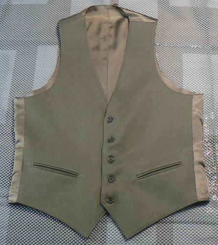 Reversable polyester suit vest - reversable,