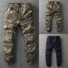 Men Cotton Cargo Pants Tapered