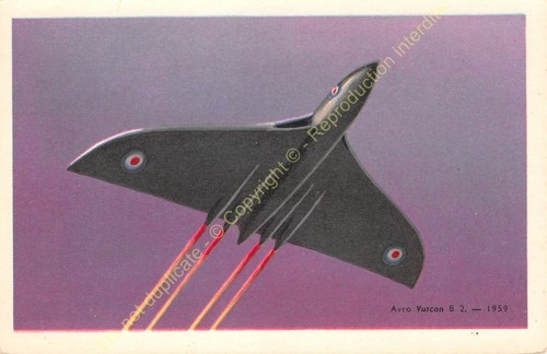 Postcard airplane avro vulcan - postcard,