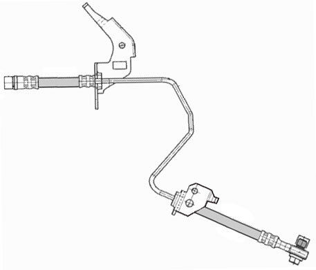 Rear right brake flexi hose - brake,