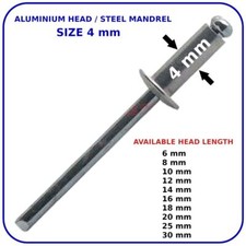 Pop Rivets 2.4mm, 3mm, 3.2mm