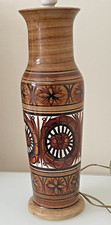 1970s Jersey pottery lamp in brown ceramic