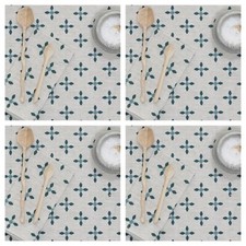 Teal Beige Windmill 4 Place