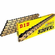 DID X-RING MOTORCYCLE GOLD DRIVE CHAIN 520 VX VX3 112L 112 L LINKS