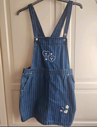 Denim pinafore dress hardly - denim, dress.
